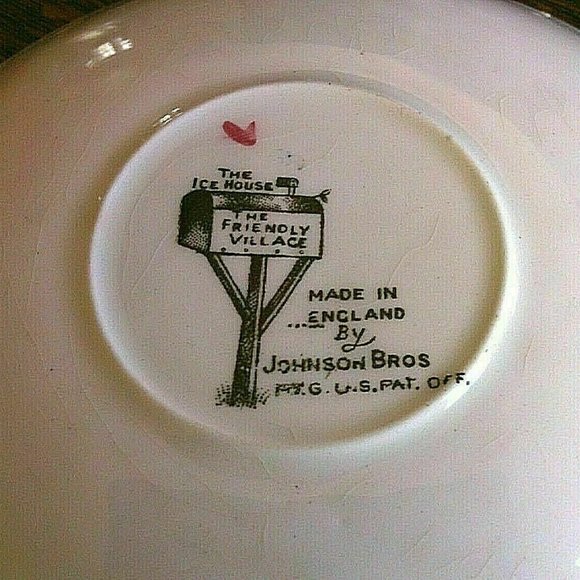 Johnson Brothers Tea Saucer Tableware Ice House Size 5 5/8" Friendly Village Set - Picture 6 of 16